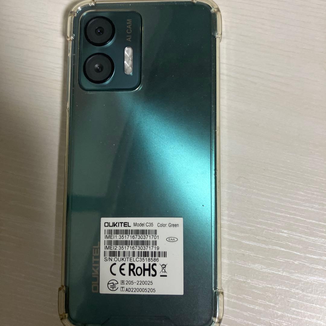Oukitel C35 グリーンモデル デュアルカメラ