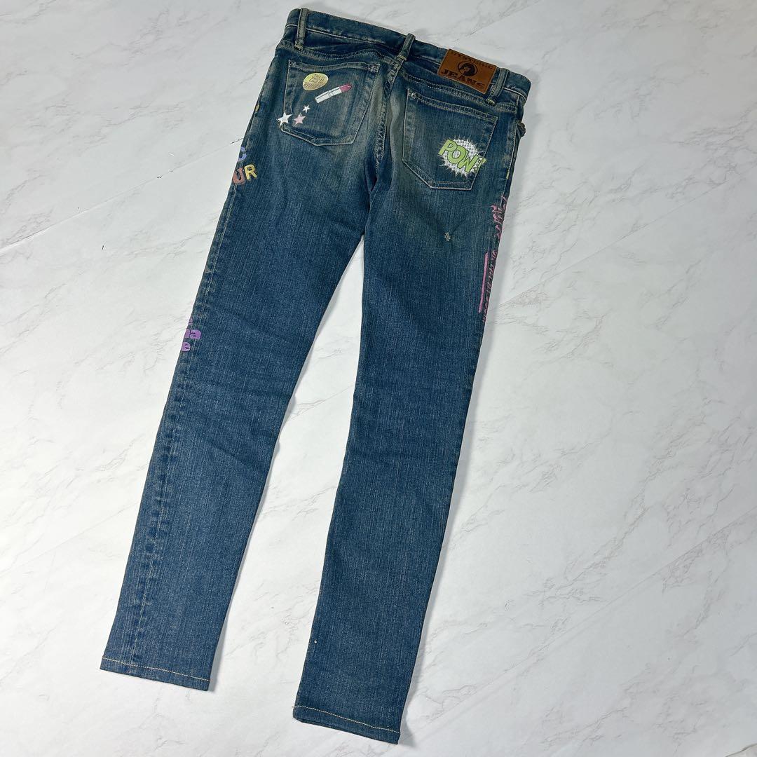 美品✨HYSTERIC GLAMOUR グラフィックデニム スタッズ　xs