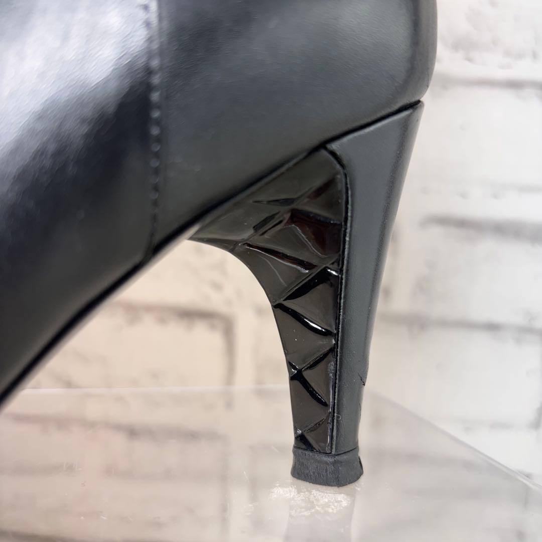 大幅値下げ★CHANEL・レザー切替 アンクル ココマーク ブーツ