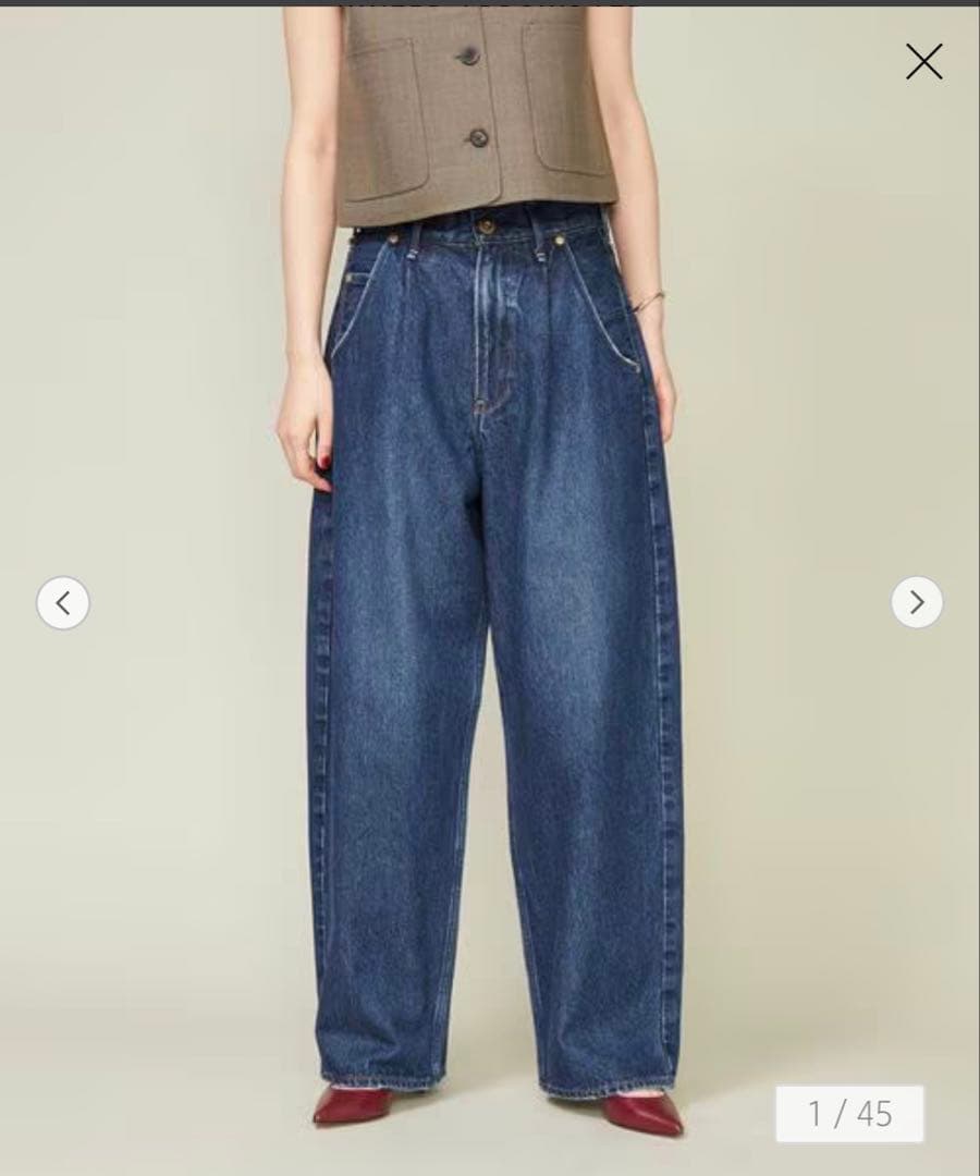 新品upper hights for conte UN 24 タックデニムパンツ