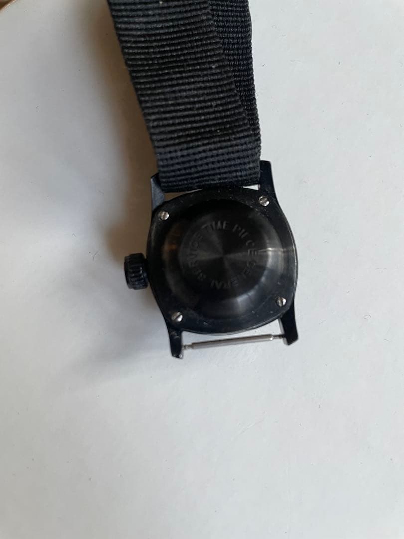 GS/TP ブラックナイロンストラップ時計