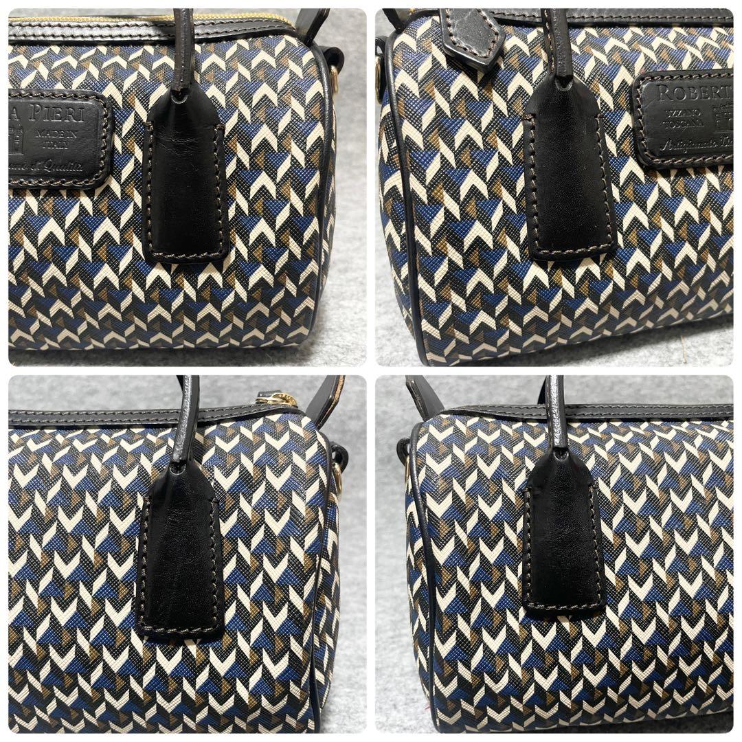 【専用】　ロベルタピエリ　ミニボストン　2way PVC × レザー　黒