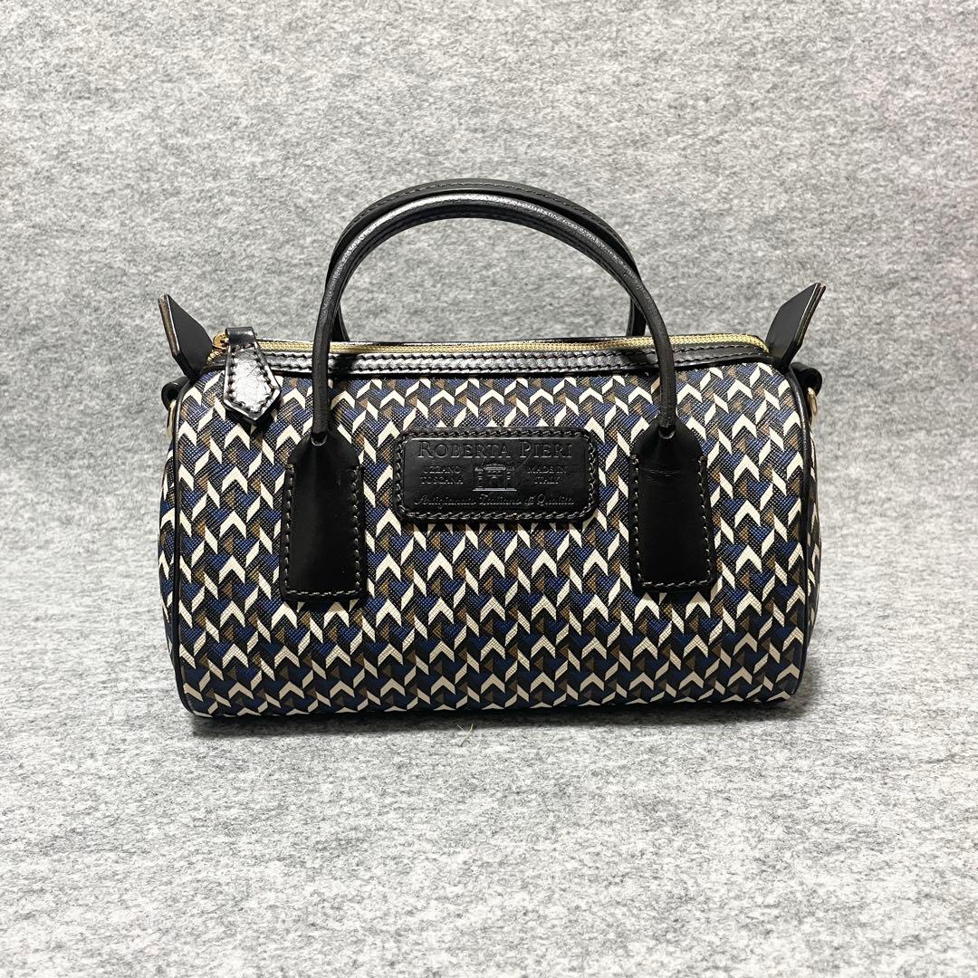 【専用】　ロベルタピエリ　ミニボストン　2way PVC × レザー　黒