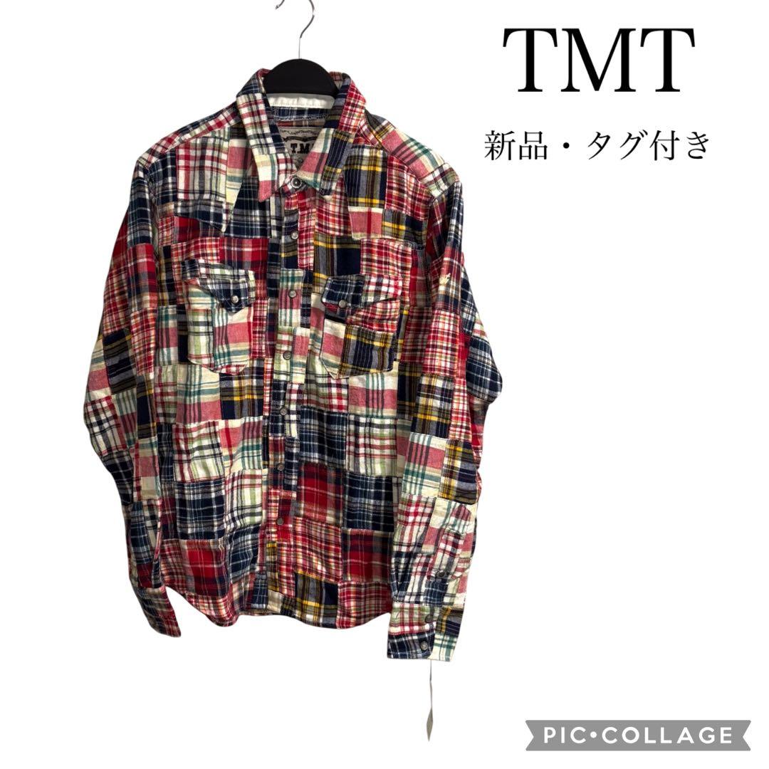 ✨新品✨ TMT ネルシャツ　チェックシャツ　レッド　Mサイズ