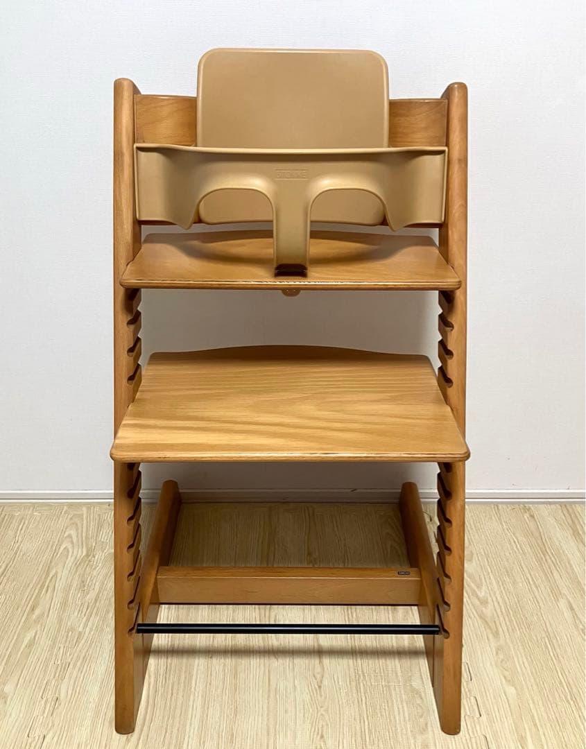 送料無料 ベビーガード付き ベビーチェア ストッケ トリップトラップ ナチュラル