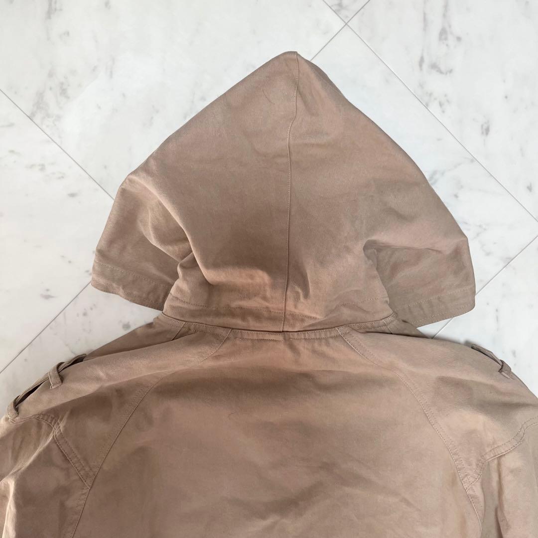 papas パパス モッズコート ミリタリージャケット ベージュブラウン M