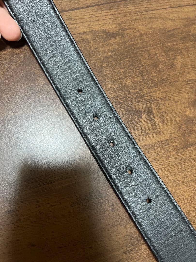 ‼️FFスクエアベルト‼️ ブラックレザー リバーシブルベルト