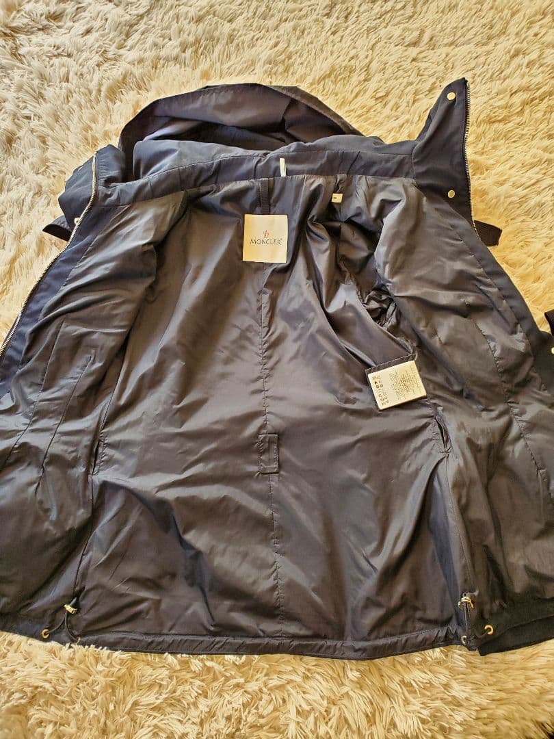 【ネネ】MONCLER SODALITE ベルト付 コート 0 紺 正規