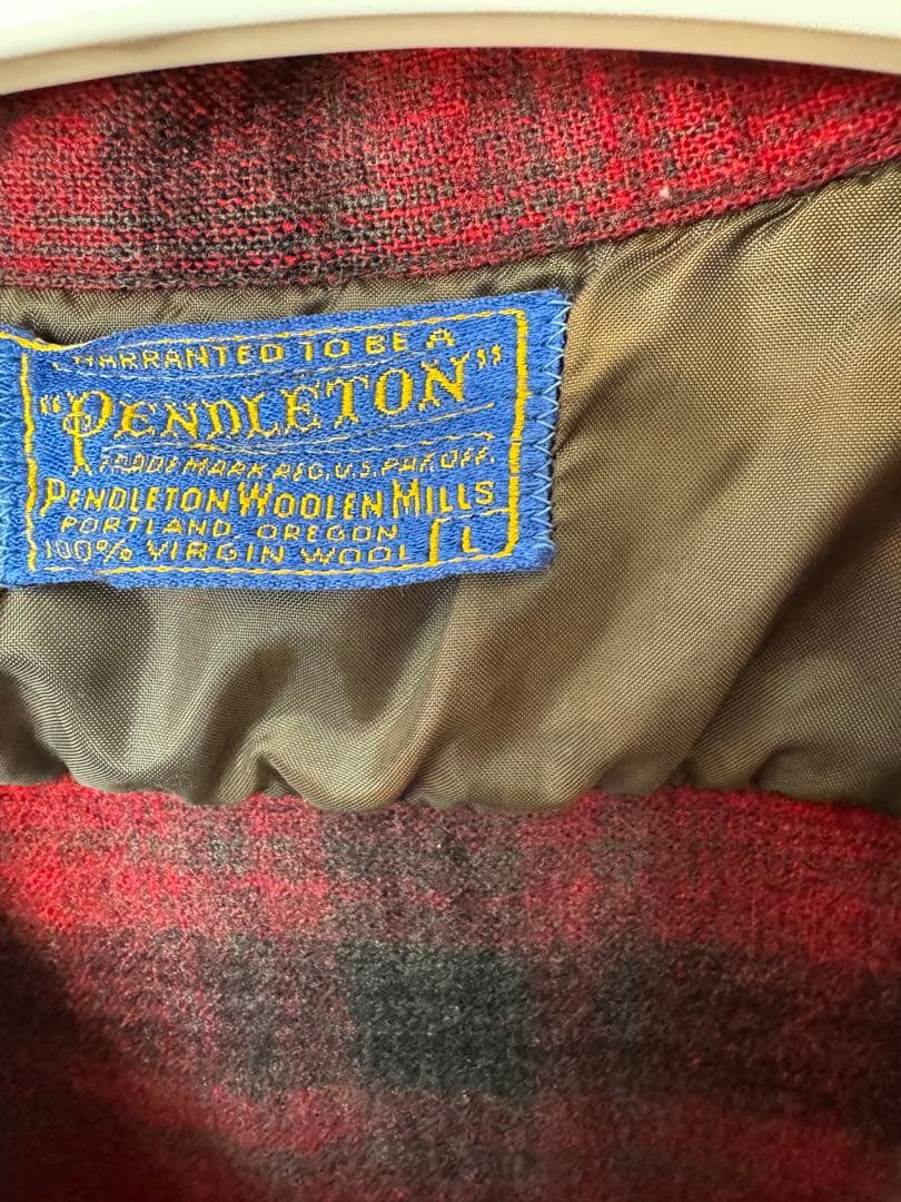 訳ありPENDLETON　ペンドルトン　ボードシャツ　赤　黒オンブレ