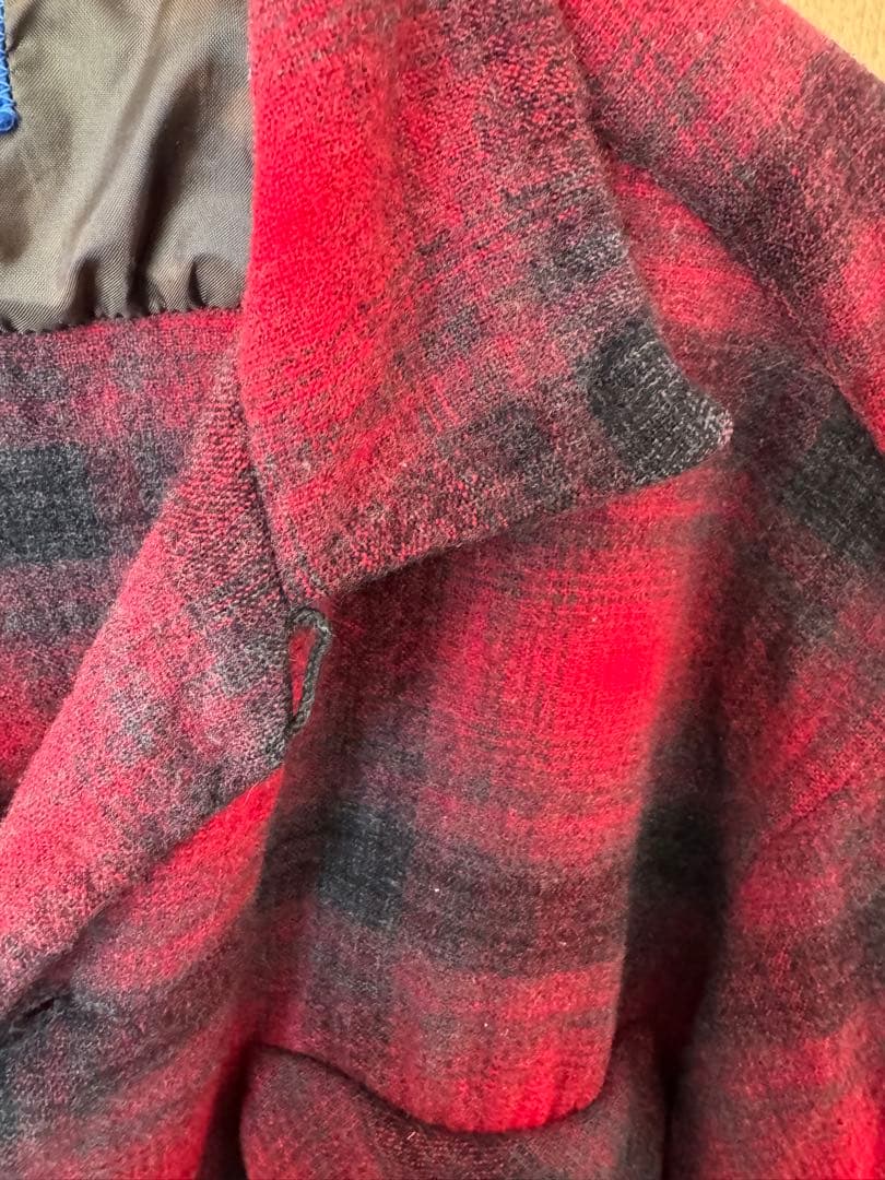 訳ありPENDLETON　ペンドルトン　ボードシャツ　赤　黒オンブレ