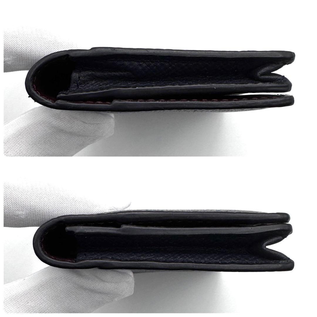 美品✨スマイソン　Panama　カードケース　名刺入れ　レザー　バイカラー　黒赤