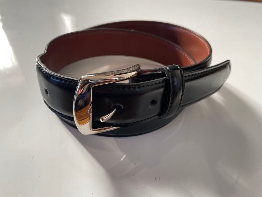 ALDEN コードバンベルト 黒　サイズ34/85cm