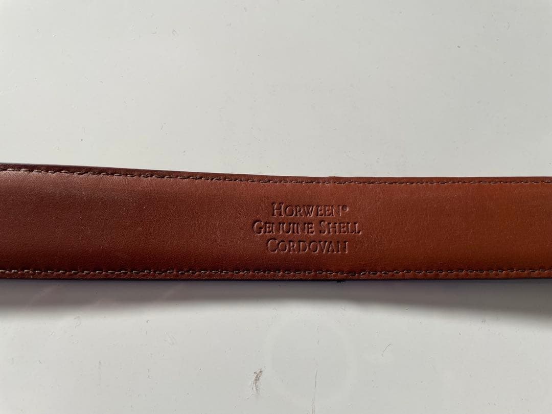 ALDEN コードバンベルト 黒　サイズ34/85cm