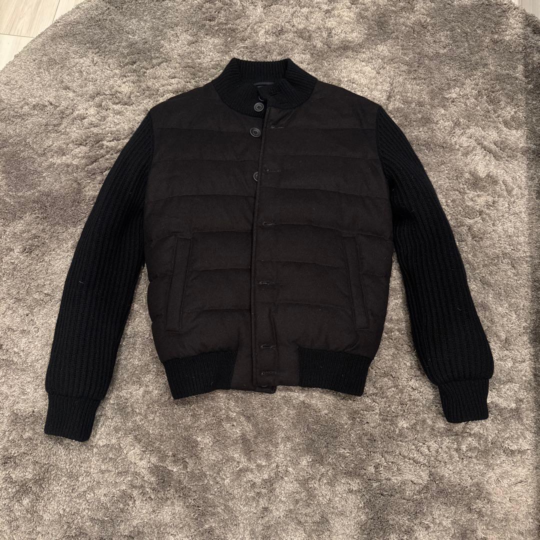 HERNO シルクカシミア×ローゲージカシミアスタンドカラーコンビダウン