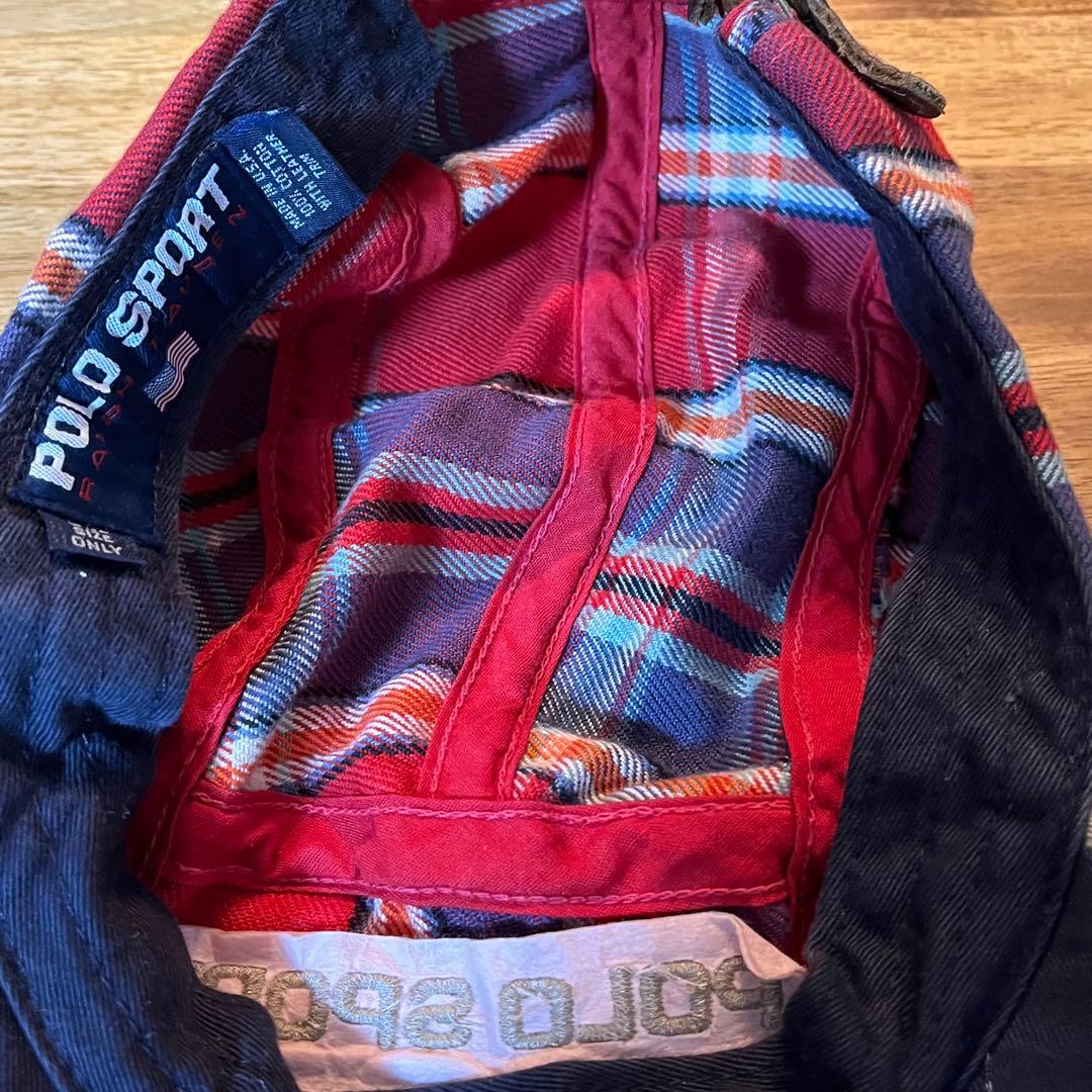 キャップ　5パネルキャップ　ヴィンテージキャップ　ポロスポ　90s