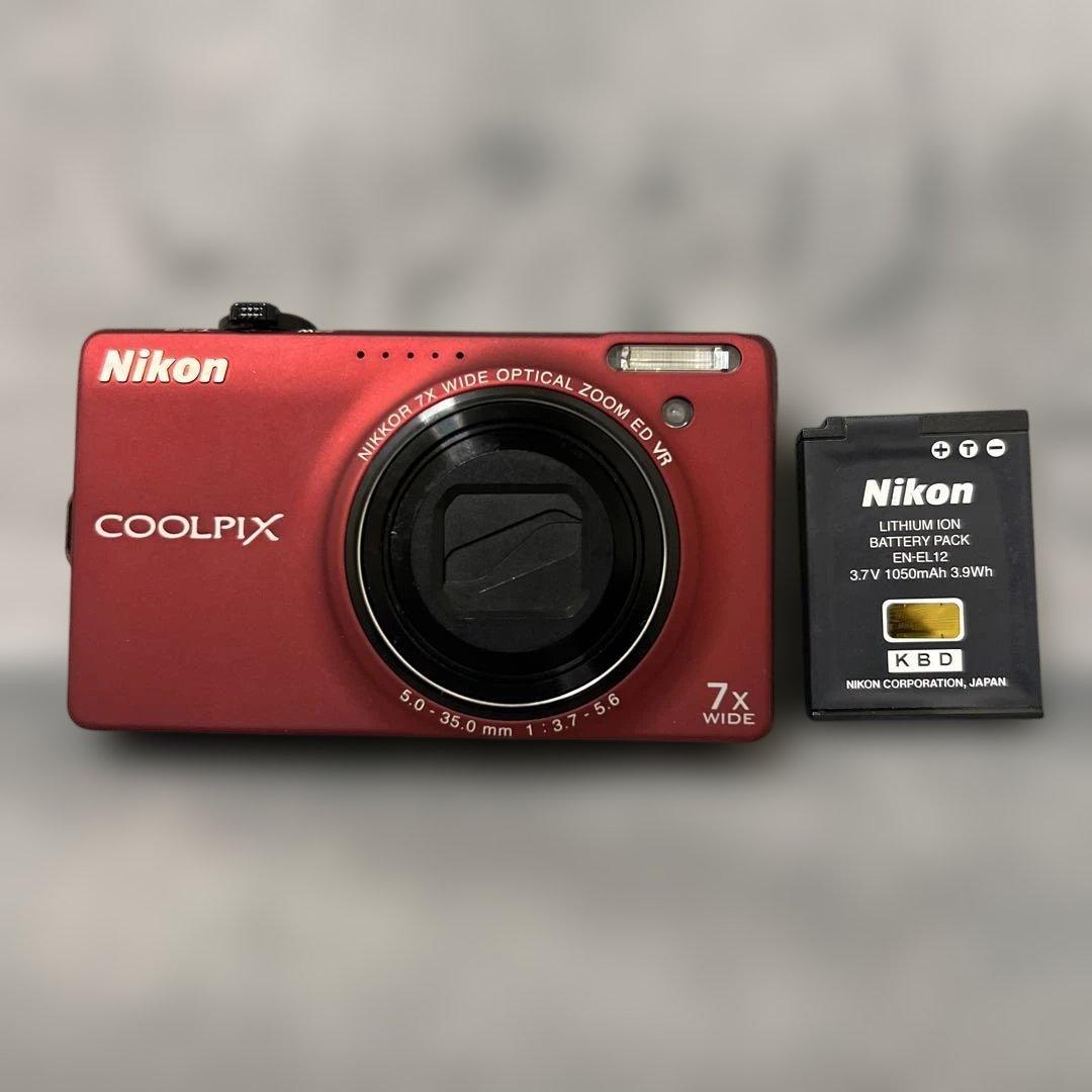 【訳あり動作品】Nikon COOLPIX S6000 レッド
