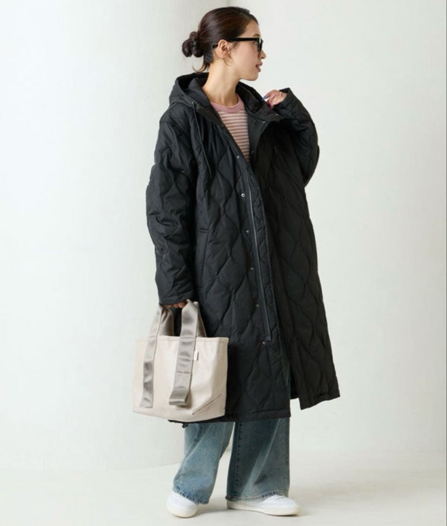 TAION フリークスストア　キルティング フード ロングダウン　ロング　コート