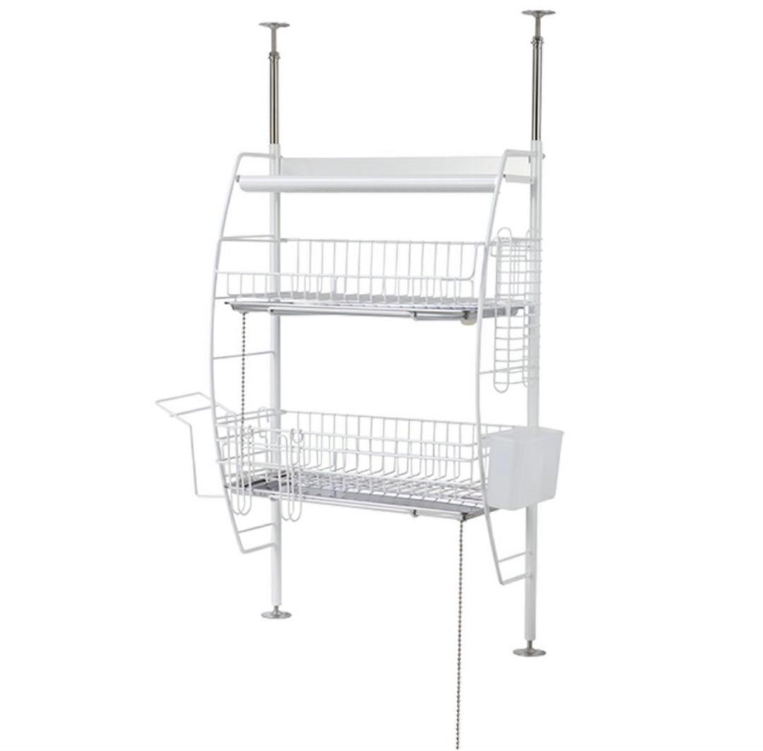 【美品】 燕三条 水切りラック ホワイト フルセット