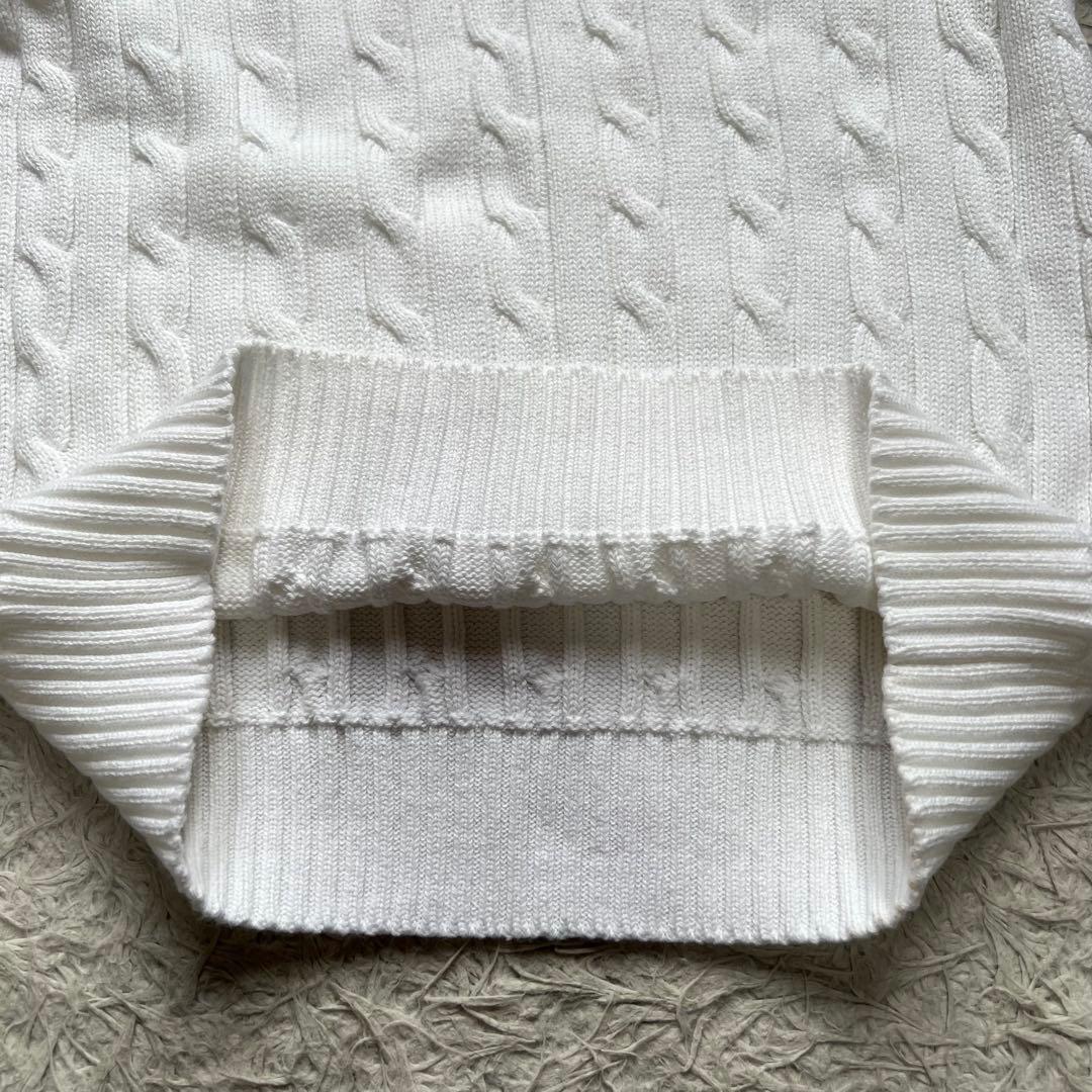 極美品 近年モデル ラルフローレン ケーブルニット コットン Vネック セーター