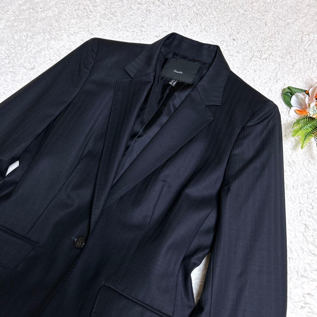 極美品/アイシービー　パンツセットアップ　ストライプ　フォーマル　11号