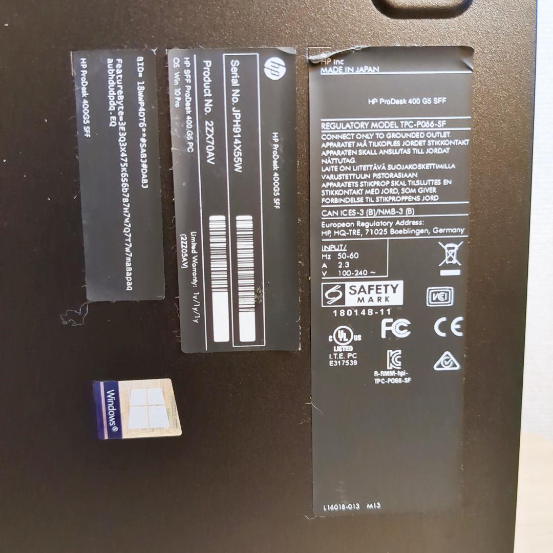 【Core i3】HP 小型デスク【メモリ16GB】M-518