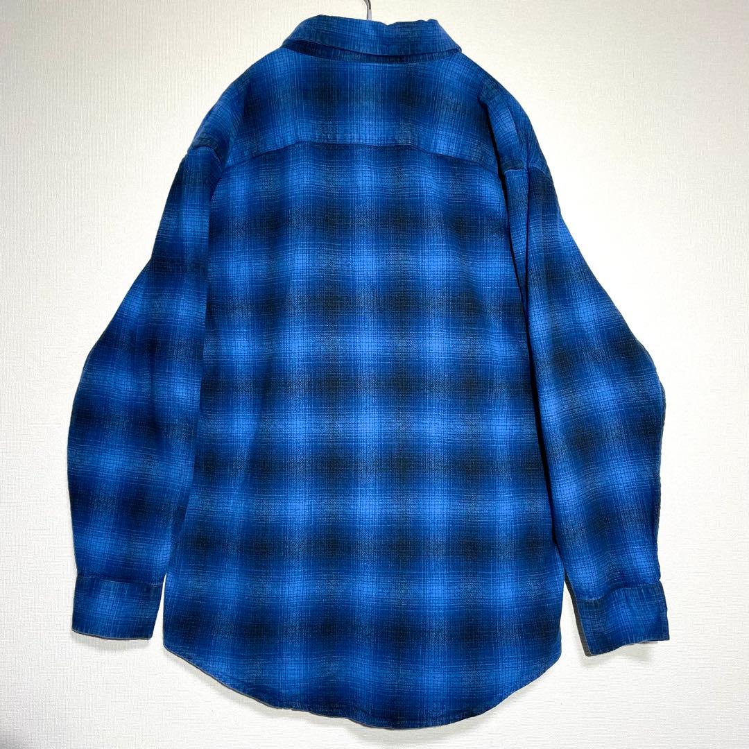G*n様 【希少】 ペンドルトン オンブレ チェック ダーク ブルー シャツ L