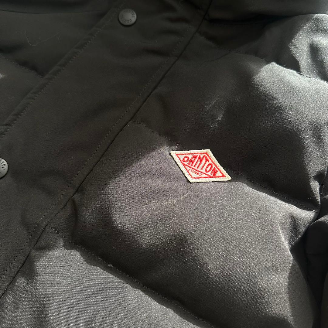 ダントン DANTON ダウンジャケット ファー フード ブラック S