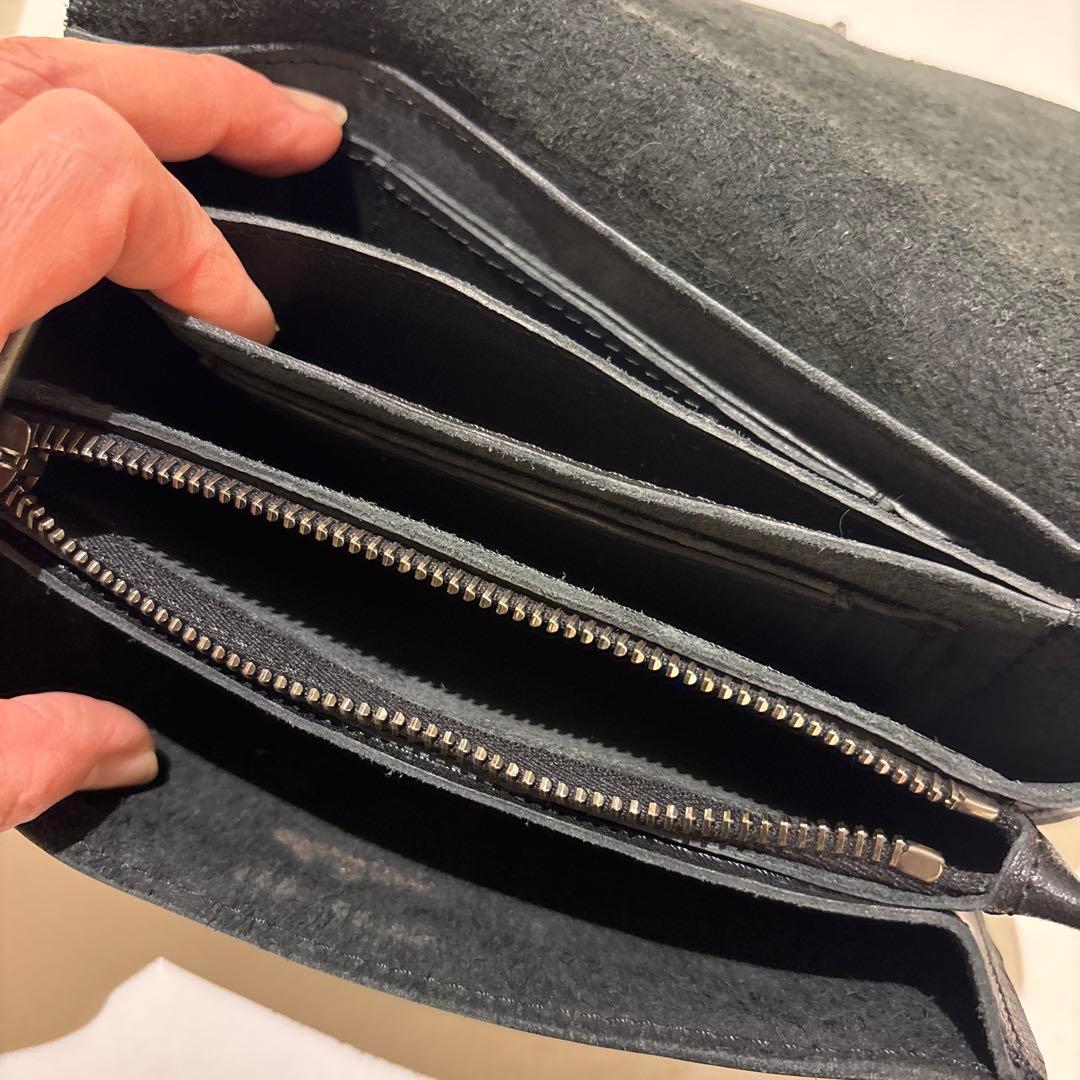 アレクサンダーマナミ　 ブラック革財布 ALEKSANDR MANAMIS