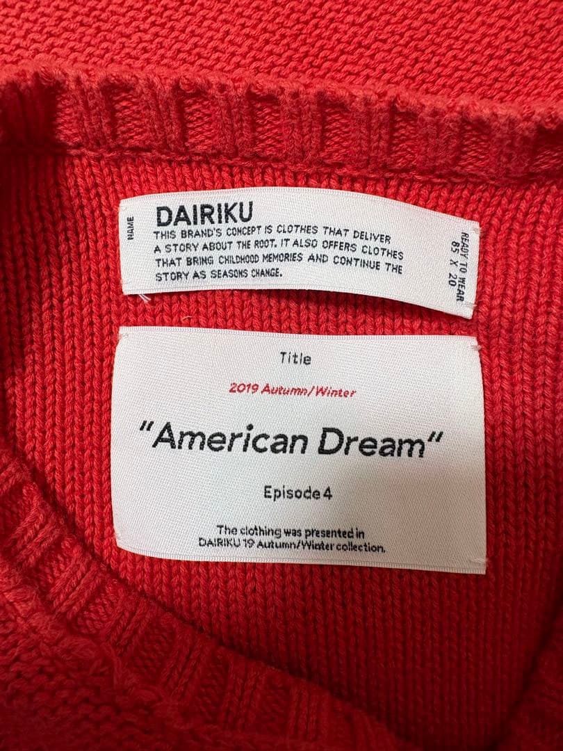 トップス DAIRIKU 19aw Inside Out America Knit