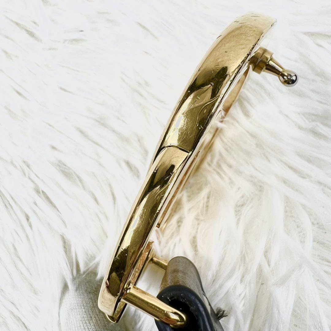 極美品✨GUCCI ベルト 黒 マーモント ゴールド金具 ダブルG