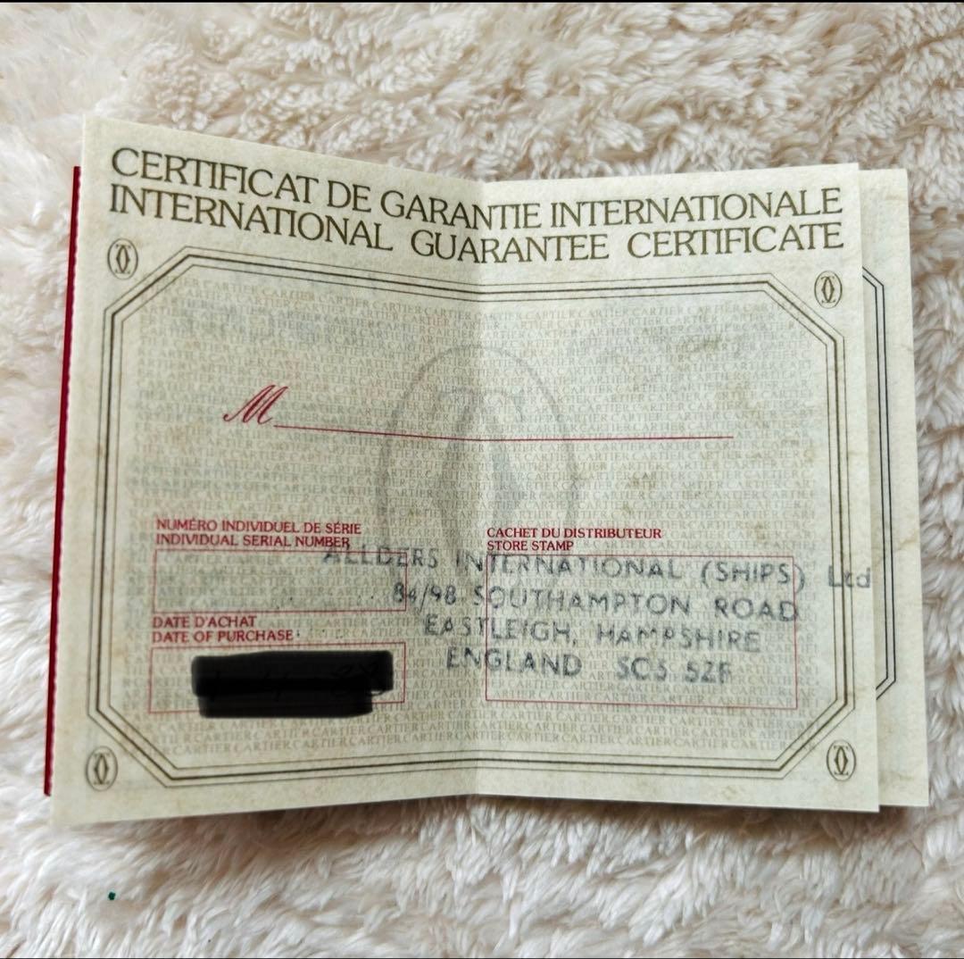 Cartier カルティエ　空内外箱　ギャランティ　冊子