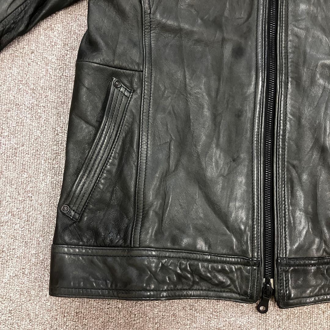 00s y2k ニコル NICOLE シングル ライダース レザー ジャケット