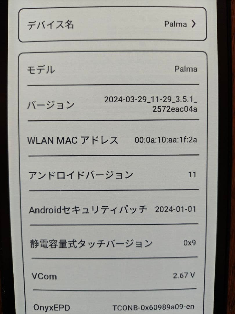 Boox Palma 初代 ブラック