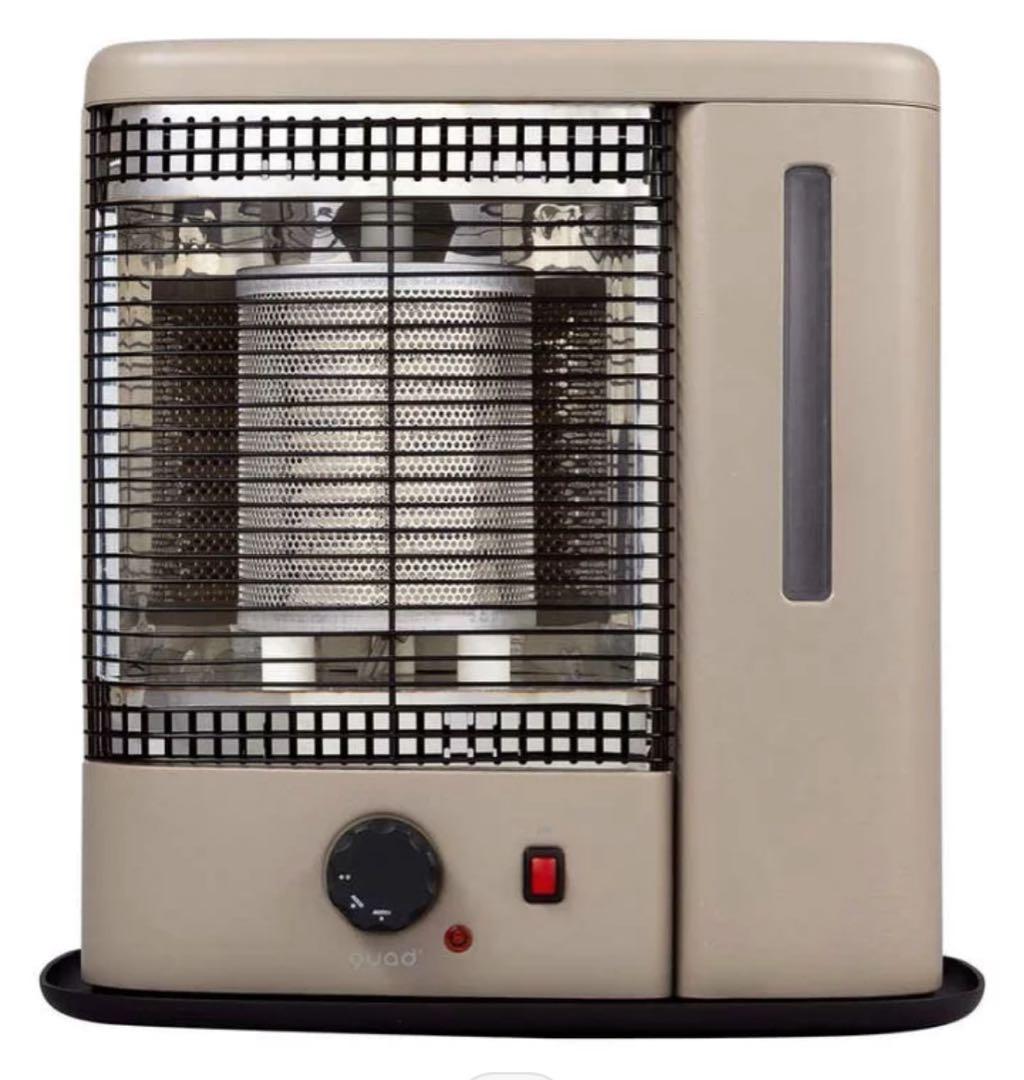 QUADS　スチーム加湿機能付電気ストーブ ベージュ QS213-BG 新品