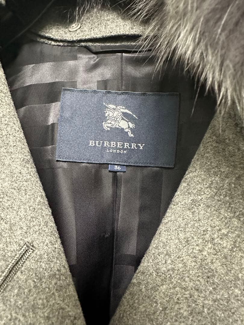 BURBERRY グレー ダッフルコート 36