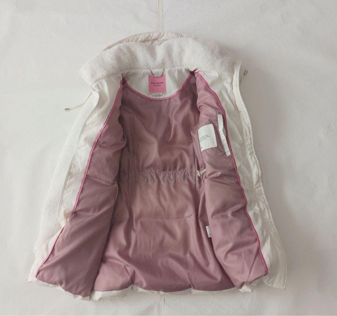 ケイトスペード ホワイト フード付き ダウンジャケット