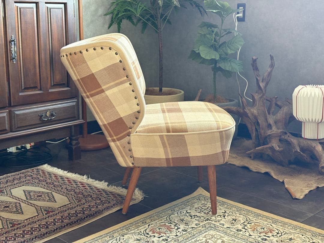 クラッシュゲート　シンプル　　チェック柄　ソファ　北欧テイスト　nZ