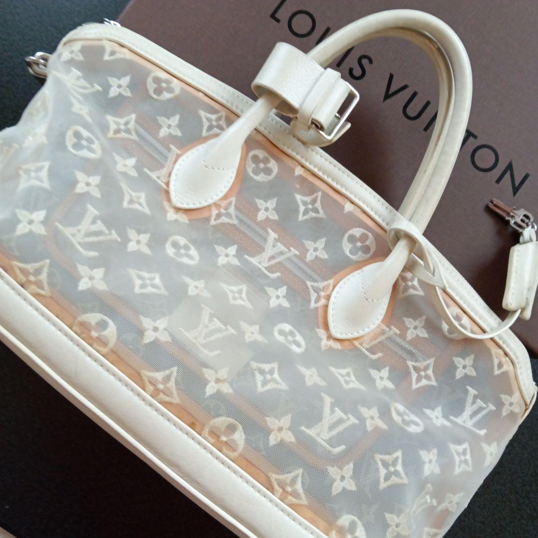 Louis Vuitton 　ロックイットバッグ　透明 　ロゴ入りメッシュ　夏