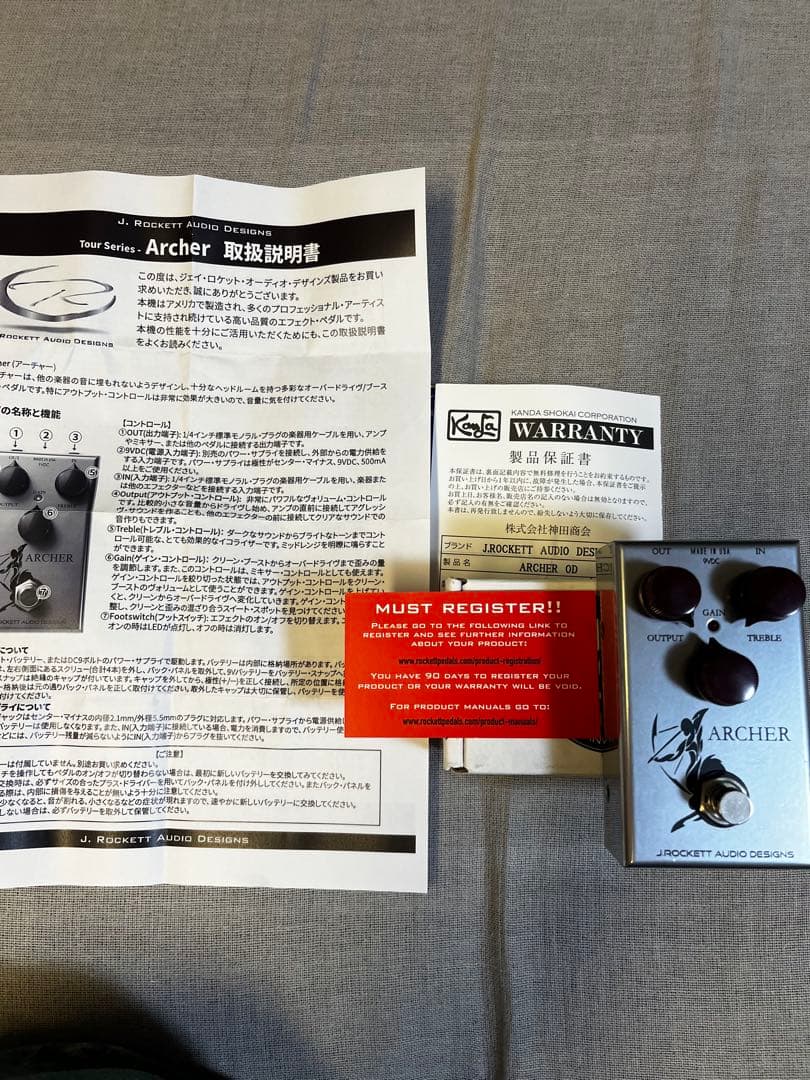 J. Rockett Archer オーバードライブエフェクター