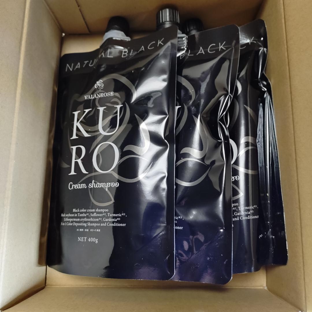 カラーリング・白髪染め VALANROSE KURO Cream Shampoo 400g
