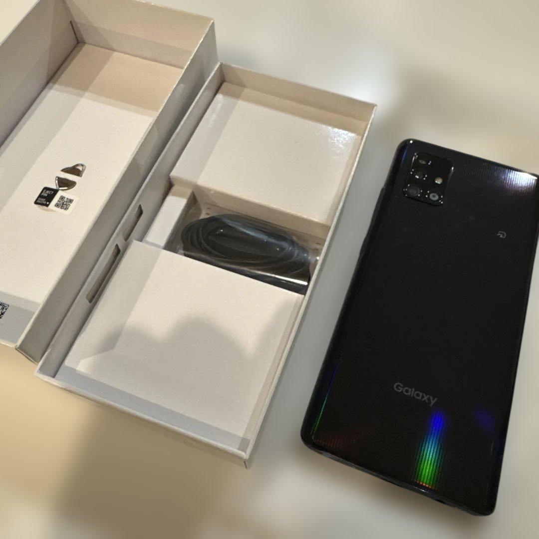 Samsung Galaxy A51 5G ブラック ケース付き