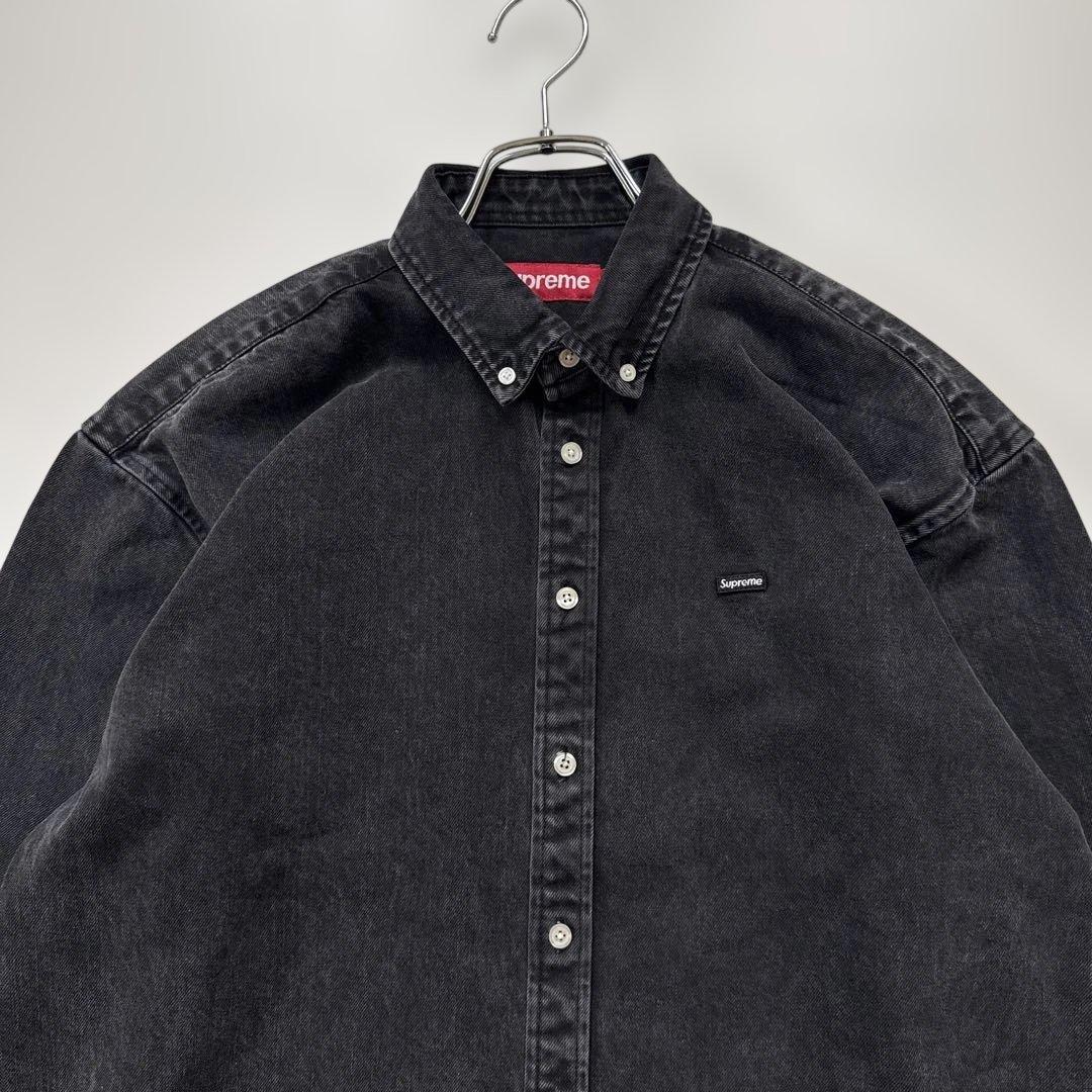 美品✨Supreme 25SS スモールボックスロゴ デニム 長袖シャツ 黒