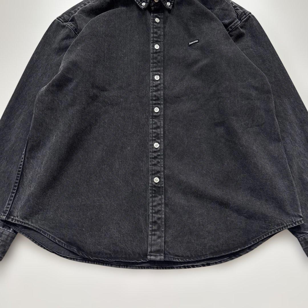美品✨Supreme 25SS スモールボックスロゴ デニム 長袖シャツ 黒