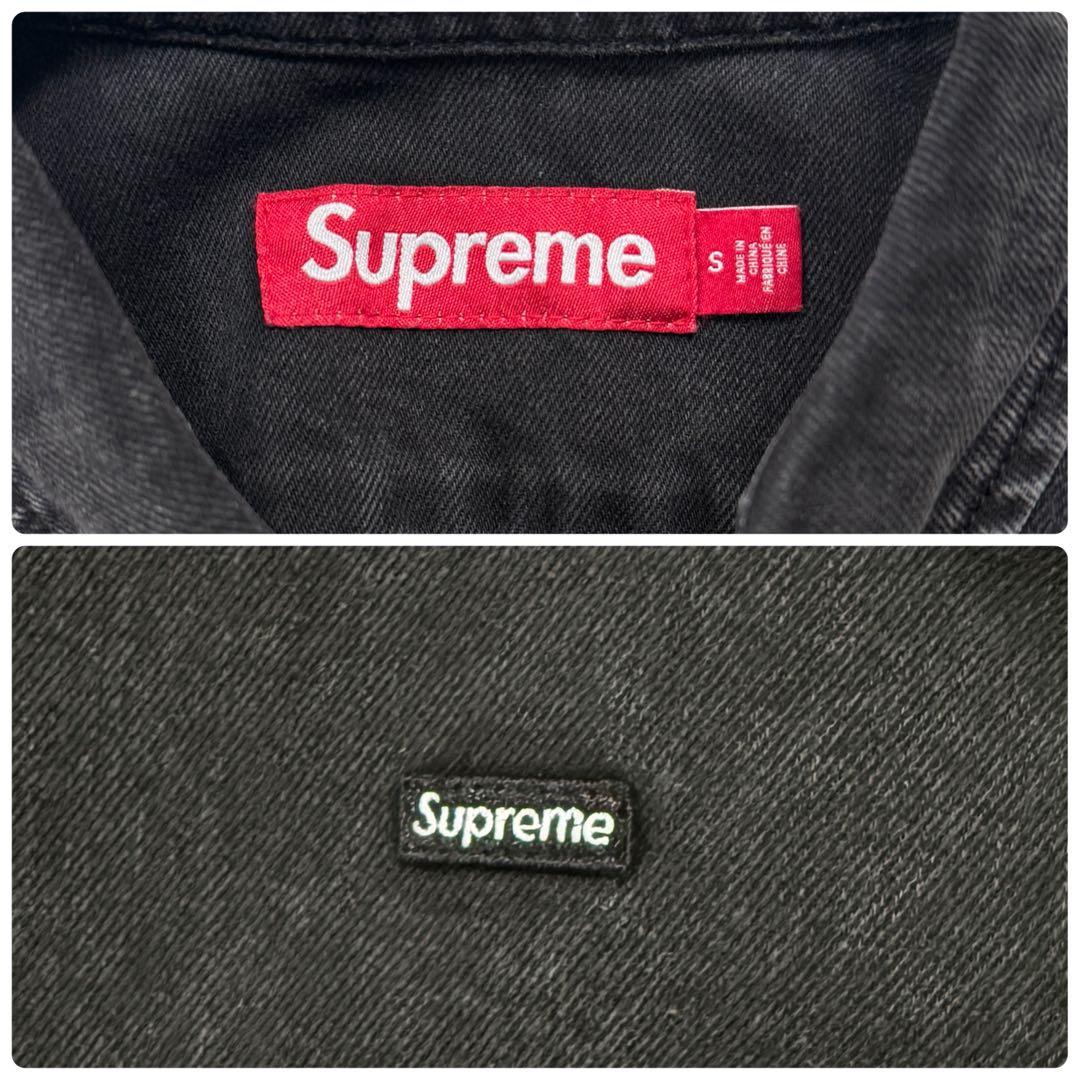 美品✨Supreme 25SS スモールボックスロゴ デニム 長袖シャツ 黒