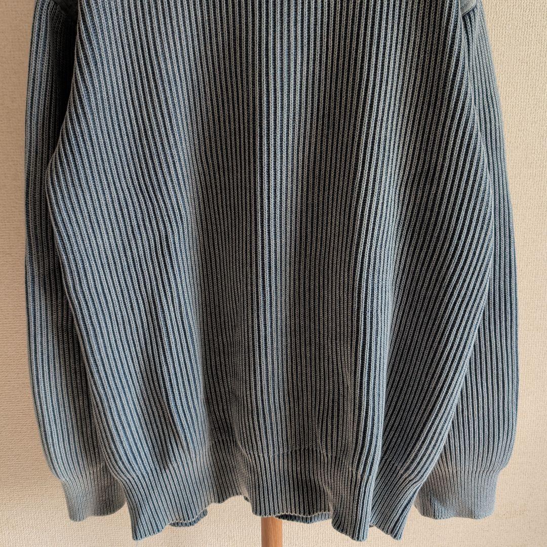 極美品 ナンバーナイン ミリタリーニット リブ編みセーター 厚手 カシミヤ混