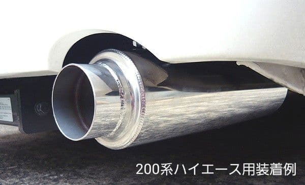 aオールステンレス新品未使用200系ハイエース専用砲弾型マフラーカッター