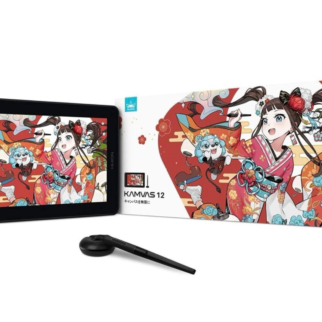 HUION 液晶ペンタブレット Kamvas 12,11.6インチ,スタンド付き