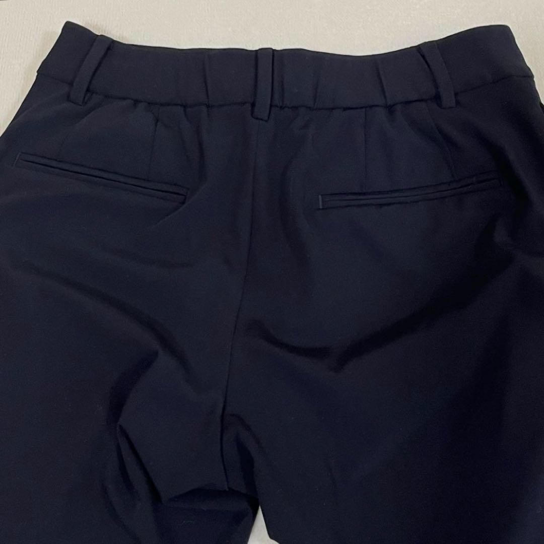 PLST プラステ 洗える パンツスーツ ノーカラー セットアップ 黒 S