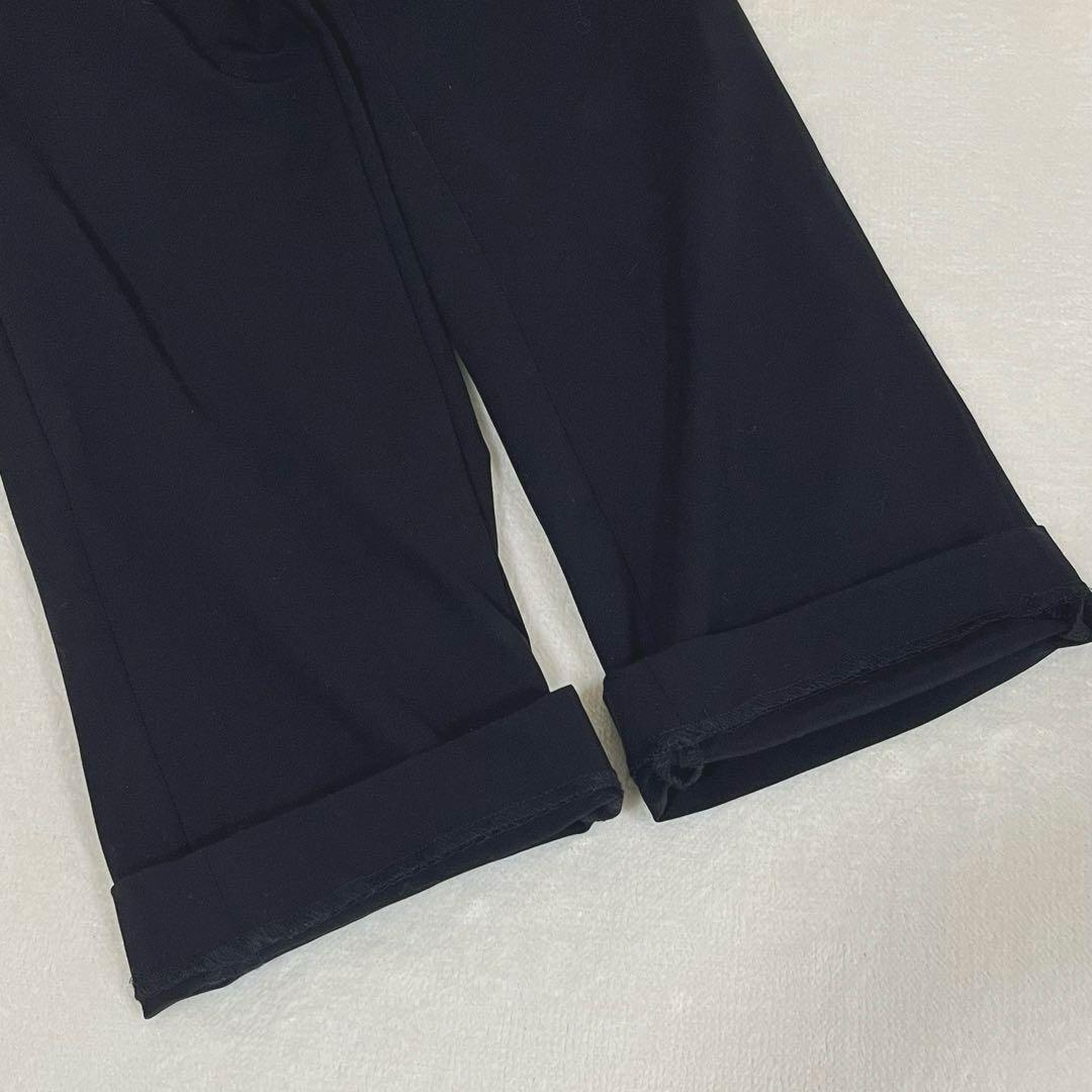 PLST プラステ 洗える パンツスーツ ノーカラー セットアップ 黒 S