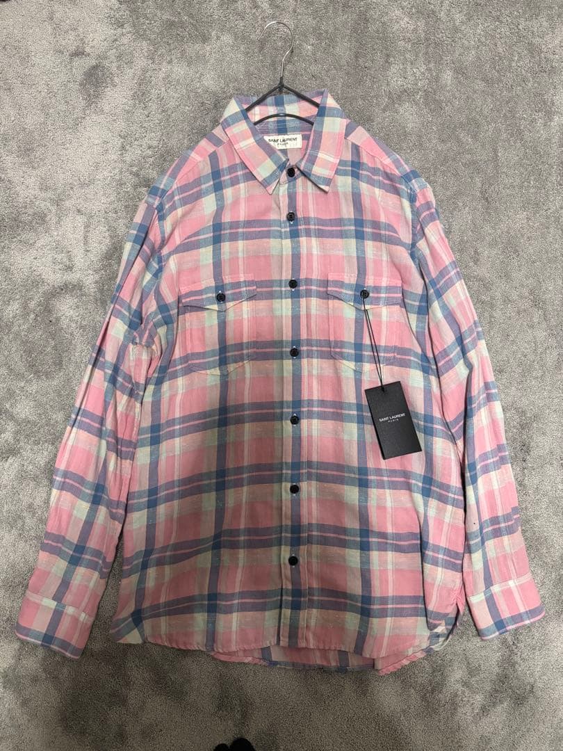 j*a様 SAINT LAURENT チェックシャツ